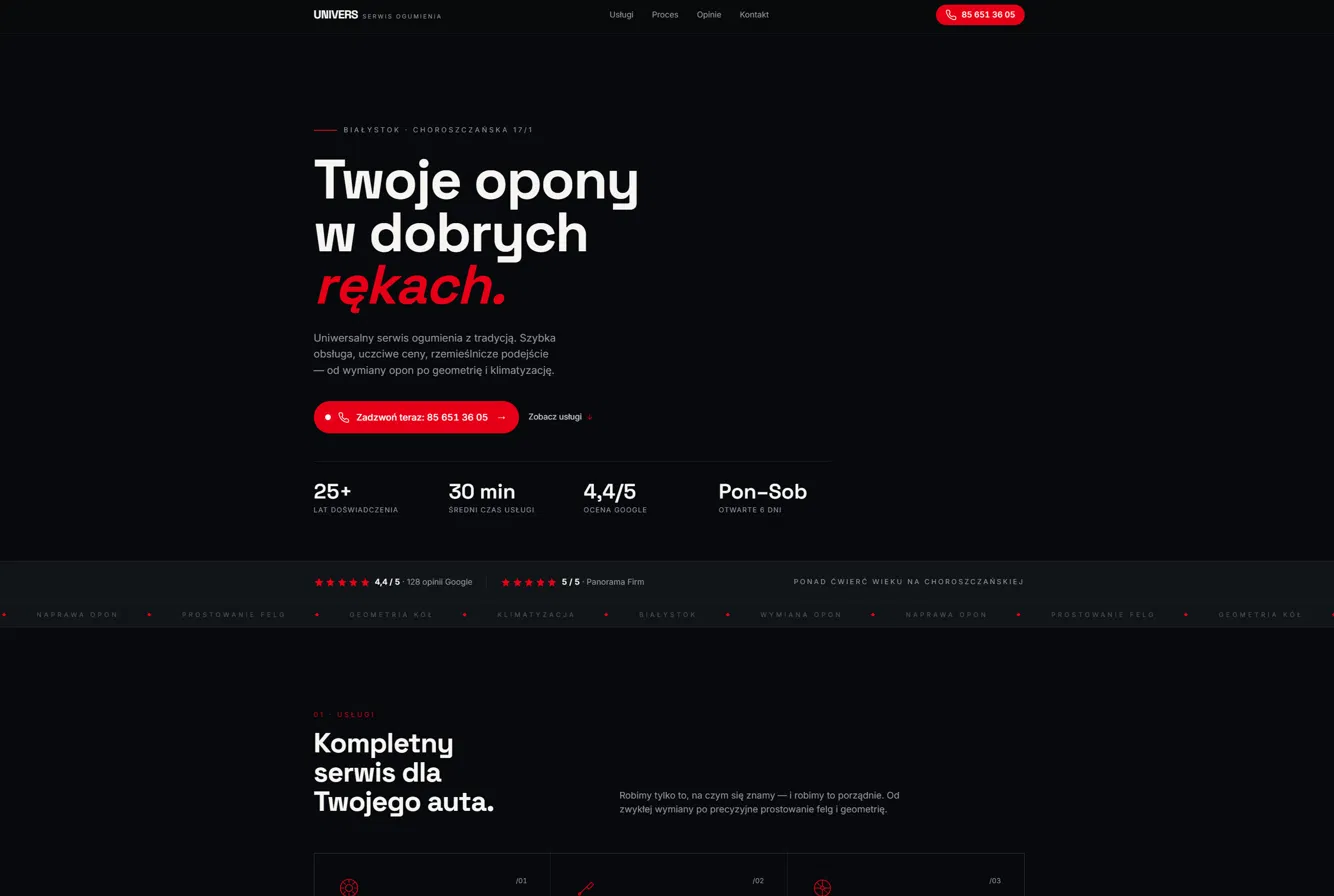 UNIVERS — serwis ogumienia, Białystok